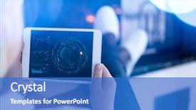  Presentation with surfing - Amazing slides having tablet computer with futuristic hud backdrop and a teal colored foreground