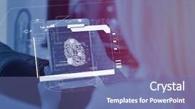  Presentation with surfing - Beautiful theme featuring tablet computer with futuristic hud backdrop and a ocean colored foreground