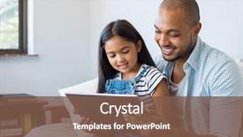  Presentation with cartoon computer - Amazing slide set having tablet happy dad watching cartoon backdrop and a tawny brown colored foreground