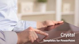  Presentation with business environment using laptops globe - PPT theme enhanced with tablet in a homey environment background and a violet colored foreground