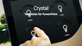  Presentation with home automation - Beautiful slide set featuring tablet pc against home automation backdrop and a dark gray colored foreground