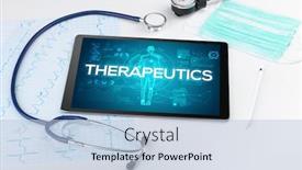  Presentation with tool belt tools - Cool new PPT layouts with tablet-pc-and-doctor-tools backdrop and a light blue colored foreground