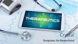  Presentation with coronavirus - PPT layouts enhanced with tablet-pc-and-doctor-tools background and a light blue colored foreground