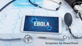  Presentation with ebola - Colorful slides enhanced with tablet-pc-and-doctor-tools backdrop and a light blue colored foreground