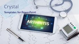  Presentation with medical prevention - Amazing slide set having tablet-pc-and-medical-stuff backdrop and a lemonade colored foreground