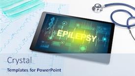  Presentation with medical prevention - Beautiful PPT layouts featuring tablet-pc-and-medical-stuff backdrop and a sky blue colored foreground