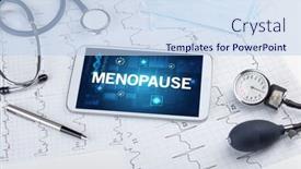  Presentation with medical prevention - Slide deck featuring tablet-pc-and-medical-stuff background and a sky blue colored foreground