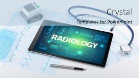  Presentation with medical prevention - Audience pleasing slide set consisting of tablet-pc-and-medical-stuff backdrop and a light blue colored foreground