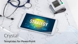  Presentation with social distancing - Presentation consisting of tablet-pc-and-medical-tools background and a lemonade colored foreground