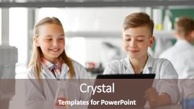  Presentation with chemistry tablet - Amazing slide set having tablet pc computer studying chemistry backdrop and a tawny brown colored foreground