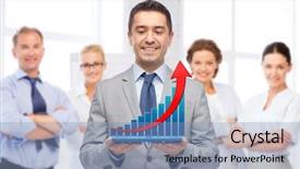  Presentation with virtual team - PPT layouts having tablet pc computer with virtual background and a light blue colored foreground