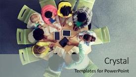  Presentation with international education - PPT layouts having tablet pc computers book background and a light gray colored foreground