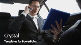  Presentation with tablet - Slide set consisting of tablet pc in his car background and a black colored foreground