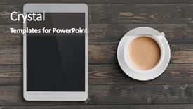  Presentation with ipad - Presentation theme featuring tablet pc like ipad background and a dark gray colored foreground