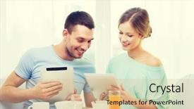  Presentation with food technology - Slide deck consisting of tablet pc reading new background and a  colored foreground