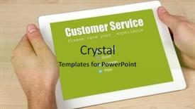  Presentation with holding hands - Cool new presentation with tablet pc with customer service backdrop and a gold colored foreground