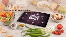  Presentation with healthy - Slide deck enhanced with tablet-pc-with-fruits-healthy background and a lemonade colored foreground