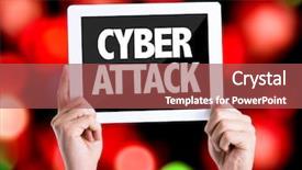  Presentation with cyber bullying - Cool new presentation design with tablet pc with text cyber backdrop and a red colored foreground