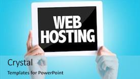  Presentation with web - Amazing presentation having tablet pc with text web backdrop and a arctic colored foreground