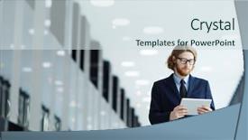  Presentation with hypertension at a young age - Slide deck having tablet searching for necessary background and a sky blue colored foreground