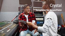  Presentation with tracks - PPT layouts enhanced with  background and a  colored foreground