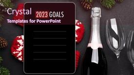  Presentation with goals - PPT layouts featuring tablet-with-goals-list-template background and a wine colored foreground