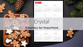  Presentation with next year - Presentation design featuring tablet-with-next-year-calendar background and a  colored foreground