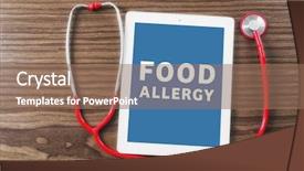  Presentation with allergy food - Amazing presentation having stethoscope and tablet with text backdrop and a coral colored foreground