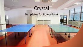  Presentation with ping pong - Slides having tabletennis - image of ping-pong table background and a  colored foreground