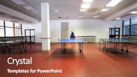  Presentation with ping pong - PPT theme with tabletennis - image of ping-pong table background and a  colored foreground