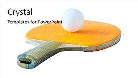 Presentation with ping pong - Amazing theme having tabletennis - ping pong racket close up backdrop and a  colored foreground