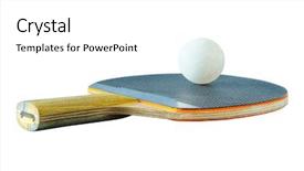 Presentation with ping pong - Presentation theme having tabletennis - ping pong racket close up background and a  colored foreground