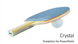  Presentation with ping pong - Audience pleasing theme consisting of tabletennis - ping pong racket close up backdrop and a  colored foreground
