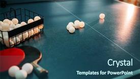  Presentation with ping pong - Slides having tabletennis - ping pong table rackets background and a ocean colored foreground