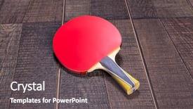  Presentation with table tennis - Cool new PPT theme with tabletennis - red side of table tennis backdrop and a dark gray colored foreground