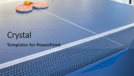  Presentation with table tennis - Presentation design enhanced with tabletennis - table tennis or ping pong background and a  colored foreground