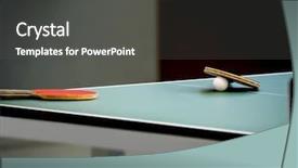  Presentation with table tennis - Presentation theme with tabletennis - table tennis rackets and ball background and a dark gray colored foreground