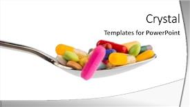  Presentation with drug abuse - Colorful PPT theme enhanced with tablets addiction and abuse backdrop and a white colored foreground