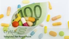  Presentation with tablets - Beautiful slide deck featuring tablets and one hundred euro notes backdrop and a mint green colored foreground