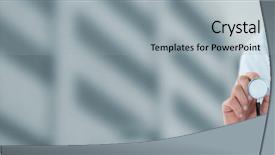  Presentation with metabolic doctor examining - Presentation theme featuring tablets cell phones medical - doctor examining with stethscope background and a light gray colored foreground