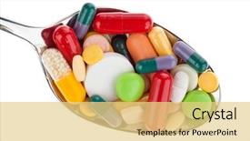  Presentation with drug abuse - Cool new theme with tablets on a spoon abuse backdrop and a yellow colored foreground