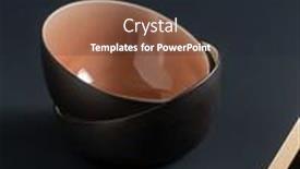  Presentation with black ceramic - Theme having tableware-kitchen-utensil-and-dishes background and a  colored foreground