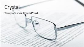  Presentation with newspaper headline - Cool new presentation design with tabloid - glasses on newspaper toned backdrop and a white colored foreground