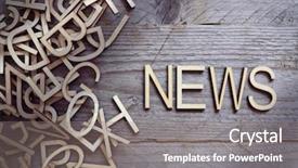  Presentation with news - Slide deck having tabloid - news and media concept wood background and a gray colored foreground