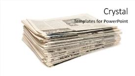  Presentation with newspapers - Beautiful slides featuring tabloid - newspapers isolated on a white backdrop and a white colored foreground