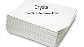  Presentation with newspapers - Audience pleasing PPT theme consisting of tabloid - stack of blank newspapers backdrop and a white colored foreground