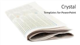  Presentation with newspapers - PPT layouts featuring tabloid - stack of newspapers isolated background and a white colored foreground