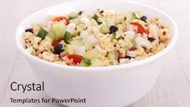  Presentation with quinoa - Beautiful theme featuring tabouleh quinoa salad backdrop and a light gray colored foreground