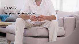  Presentation with mobile home - Amazing presentation theme having tabs - handsome casual young man using backdrop and a light gray colored foreground