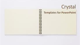  Presentation with tabs - Beautiful presentation theme featuring tabs - open notebook or book backdrop and a sky blue colored foreground